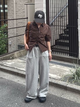 「アイテム（スウェットパンツ）」を使った、サクヤさん（レディース・149cm）の夏コーディネート