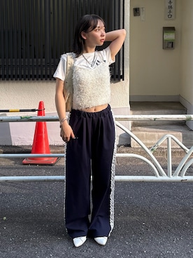 「アイテム（ブレスレット）」を使った、サクヤさん（レディース・149cm）の秋コーディネート