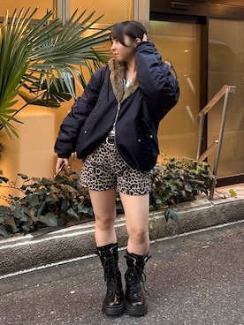 「アイテム（ブルゾン）」を使った、サクヤさん（レディース・149cm）の冬コーディネート