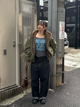 「アイテム（ブルゾン）」を使った、サクヤさん（レディース・149cm）の秋コーディネート