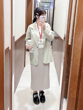 「GRL（グレイル）のアイテム（テーラードジャケット）」を使った、かほさん（レディース・157cm）の夏コーディネート