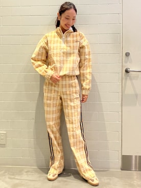 コーデュロイ タータン ハーフジップトップ / アディダス コーデュロイ タータン ハーフジップトップ / アディダス