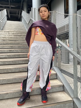 「adidas by Stella McCartney（アディダスバイステラマッカートニー）のアイテム（スウェットパンツ）」を使った、IKさん（レディース・168cm）の秋コーディネート