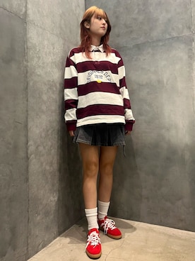 「ラガーシャツ」｜KTさん（レディース・165cm）の秋コーディネート