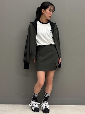 「adidas(アディダス)のアイテム」を使った、KKさん(レディース・150cm)の秋コーディネート