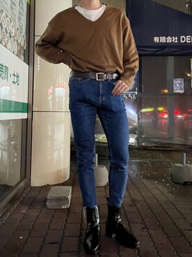 「ASCLO（エジュクロ）のアイテム」を使った、ゆきさん（メンズ・174cm）の春コーディネート