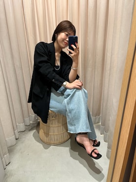 「SHENERY（シーナリー）のアイテム（テーラードジャケット）」を使った、TSUCHIYA_159cmさん（レディース・159cm）の夏コーディネート