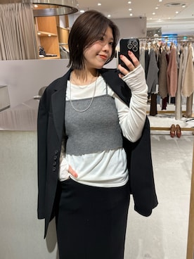 「アイテム（その他アウター）」を使った、TSUCHIYA_159cmさん（レディース・159cm）の冬コーディネート