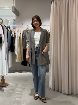 「SHENERY（シーナリー）のダブルストラップキャミソール（キャミソール）」を使った、TSUCHIYA_159cmさん（レディース・159cm）の秋コーディネート