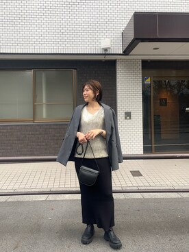 「SHENERY（シーナリー）のアイテム（テーラードジャケット）」を使った、TSUCHIYA_159cmさん（レディース・159cm）の秋コーディネート