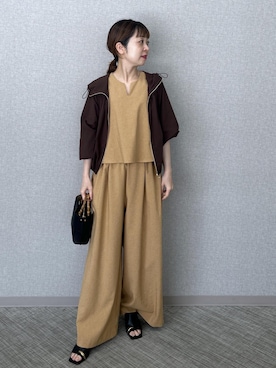 「マウンテンパーカー」｜risaさん（レディース・156cm）の春コーディネート