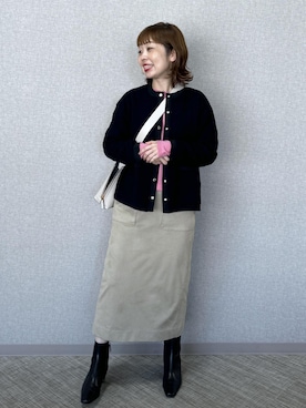 「イエベ春」｜risaさん（レディース・156cm）の冬コーディネート