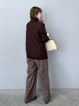 「アイテム（テーラードジャケット）」を使った、risaさん（レディース・156cm）の冬コーディネート