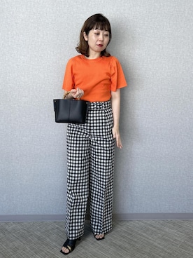 「ROPE'（ロペ）のアイテム」を使った、risaさん（レディース・156cm）の夏コーディネート