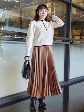 「イエベ春」｜kurumiさん（レディース・160cm）の冬コーディネート