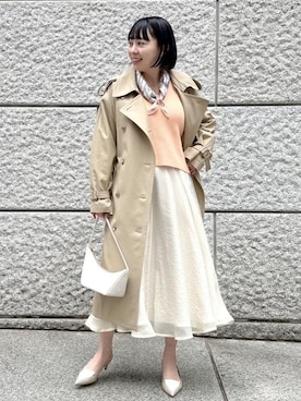 「Vネック」｜「アイテム（財布/小物）」を使った、kurumiさん（レディース・160cm）の冬コーディネート