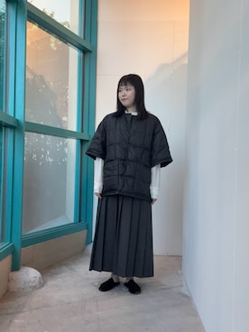 「アイテム（ダウンジャケット/コート）」を使った、ヤマグチさん（レディース・158cm）の秋コーディネート