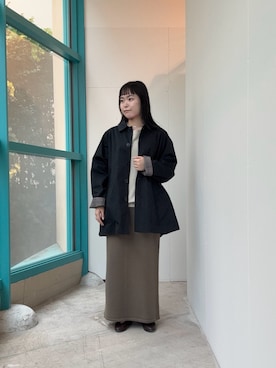 「アイテム（ステンカラーコート）」を使った、ヤマグチさん（レディース・158cm）の秋コーディネート