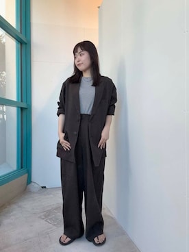 「PETIT BATEAU（プチバトー）のアイテム」を使った、ヤマグチさん（レディース・158cm）の夏コーディネート