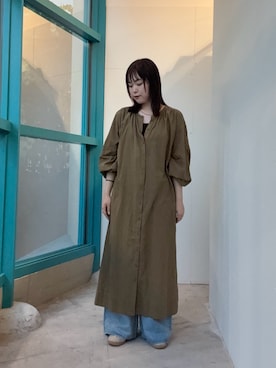 「158cm」｜「アイテム（ワンピース/ドレス）」を使った、ヤマグチさん（レディース・158cm）の秋コーディネート