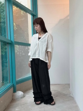 「158cm」｜ヤマグチさん（レディース・158cm）の夏コーディネート