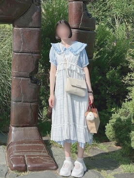 「アイテム（ワンピース）」を使った、あめりさん（レディース・167cm）の夏コーディネート