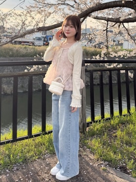 「GRL（グレイル）のアイテム（パンツ）」を使った、misuzu323さん（レディース・158cm）の春コーディネート