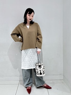 「アイテム（その他トップス）」を使った、あべのりさん（レディース・164cm）の秋コーディネート