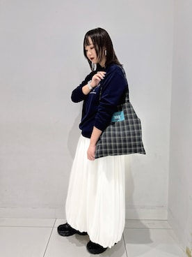 「SENSE OF PLACE by URBAN RESEARCH（センスオブプレイスバイアーバンリサーチ）のアイテム（トートバッグ）」を使った、あべのりさん（レディース・164cm）の秋コーディネート