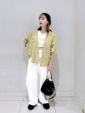 「アイテム（Tシャツ/カットソー、その他）」を使った、あべのりさん（レディース・164cm）の夏コーディネート