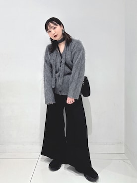 「ニット/セーター」｜「アイテム（シューズ）」を使った、あべのりさん（レディース・164cm）の冬コーディネート