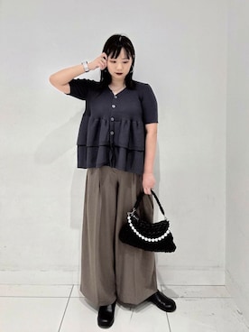 「アイテム（タンクトップ）」を使った、あべのりさん（レディース・164cm）の夏コーディネート