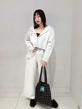 「SENSE OF PLACE by URBAN RESEARCH（センスオブプレイスバイアーバンリサーチ）のアイテム（トートバッグ）」を使った、あべのりさん（レディース・164cm）の秋コーディネート