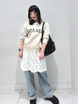 あべのりさん（レディース・164cm）の冬コーディネート