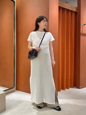 「Whim Gazette（ウィムガゼット）のアイテム」を使った、髙橋さん（レディース・158cm）の夏コーディネート
