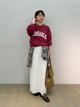 「アイテム（チョーカー）」を使った、髙橋さん（レディース・158cm）の夏コーディネート