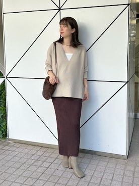 「アイテム（チョーカー）」を使った、髙橋さん（レディース・158cm）の夏コーディネート