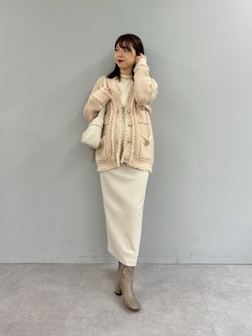 「アイテム（チョーカー）」を使った、髙橋さん（レディース・158cm）の秋コーディネート
