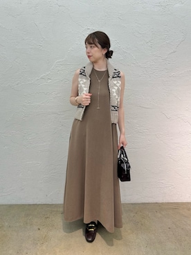 「Whim Gazette（ウィムガゼット）のアイテム（ワンピース/ドレス）」を使った、髙橋さん（レディース・158cm）の夏コーディネート
