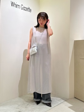 「アイテム（チョーカー）」を使った、髙橋さん（レディース・158cm）の夏コーディネート