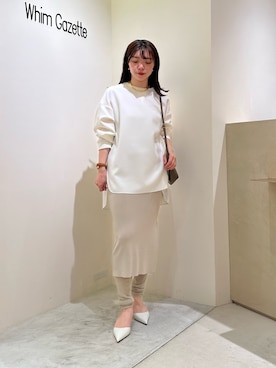 「アイテム（ブレスレット、イエロー系）」を使った、髙橋さん（レディース・158cm）の春コーディネート