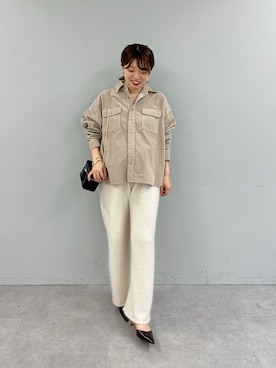 「アイテム（バングル/リストバンド）」を使った、髙橋さん（レディース・158cm）の秋コーディネート
