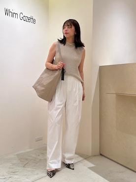 「アイテム（チョーカー）」を使った、髙橋さん（レディース・158cm）の夏コーディネート