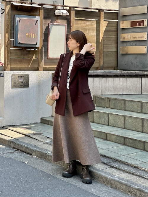 Whim Gazette ニットタックフレアスカート ニットフレアスカート(スカート)|Whim Gazette(ウィム