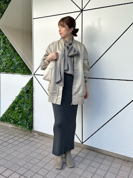 「アイテム（MA-1）」を使った、髙橋さん（レディース・158cm）の夏コーディネート
