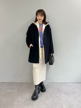 「アイテム（ブーツ）」を使った、髙橋さん（レディース・158cm）の秋コーディネート