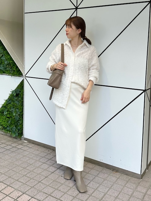 カットジョーゼットスリットスカート