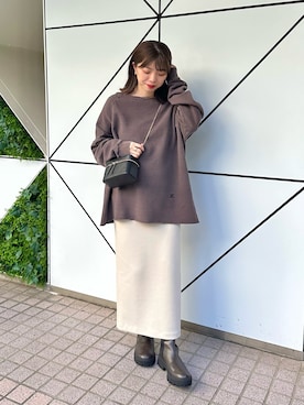 「アイテム（スウェット）」を使った、髙橋さん（レディース・158cm）の夏コーディネート