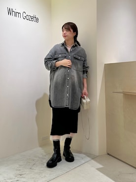 「アイテム（チョーカー）」を使った、髙橋さん（レディース・158cm）の秋コーディネート