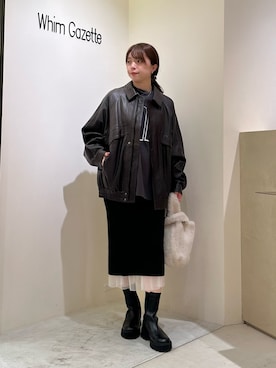 「ニットベスト」｜髙橋さん（レディース・158cm）の秋コーディネート